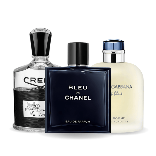 Bleu de Chanel, Creed Aventus a Light Blue Dolce & Gabbana