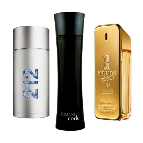 Sada: 212 Men NYC, Paco Rabanne One Million a Armani Code Homme